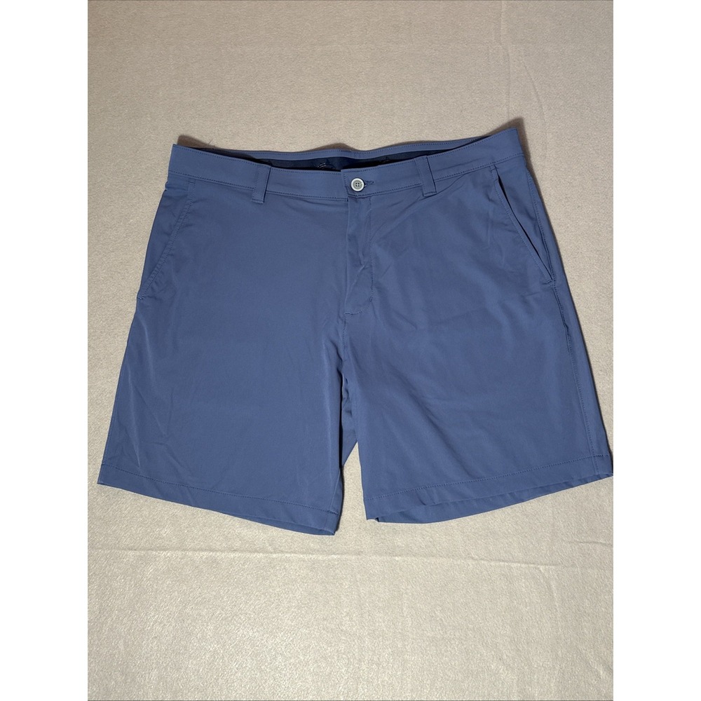 Southern Tide Men's Blue Brrr-dye Performance Bermuda Golf Shorts Size 38